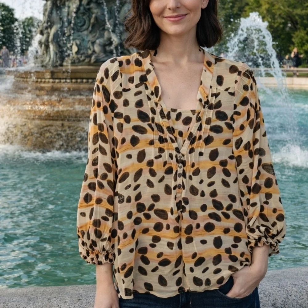Patterson‎ J. Kincaid Originals Sheer Top Size XS